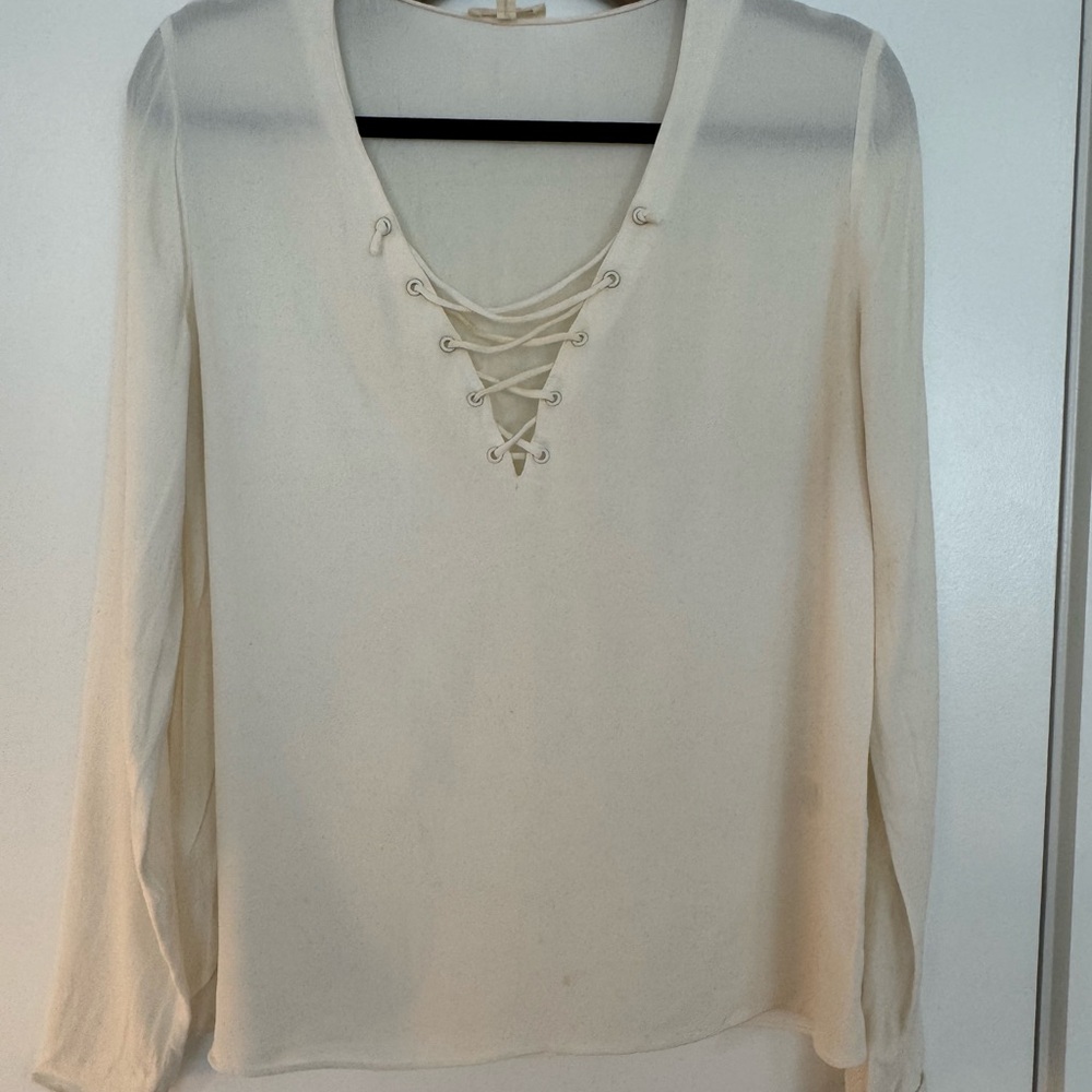 Wilfred Cream Tie Front Blouse